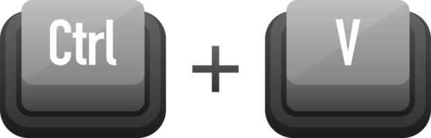 Ctrl C and Ctrl V Keyboard keys. Shortcut keys png