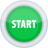 Green Start and Red Stop Button. Press button icon png