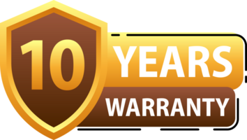 Years warranty shield label. Assuring Quality and Durability with Extended Warranty Coverage png