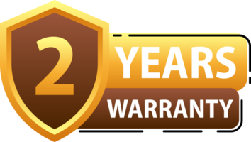 Years warranty shield label. Assuring Quality and Durability with Extended Warranty Coverage png