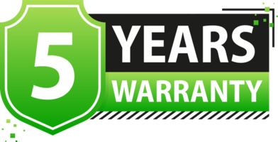 Years warranty shield label. Assuring Quality and Durability with Extended Warranty Coverage png