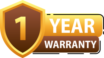 Years warranty shield label. Assuring Quality and Durability with Extended Warranty Coverage png