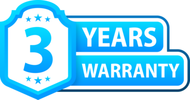 Years warranty shield label. Assuring Quality and Durability with Extended Warranty Coverage png