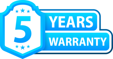 Years warranty shield label. Assuring Quality and Durability with Extended Warranty Coverage png