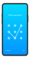 Smartphone with passcode lock screen interface. Protecting Your Smartphone and Personal Data from Unauthorized Access png
