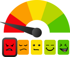 Customer satisfaction rating scale. Feedback in form of emotions. Measuring and Improving Customer Experience for Business Growth png