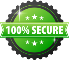 100 percent Secure label Maximum data protection and security png