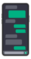 Artificial intelligence chatbot. Machine learning. Digital chat bot png