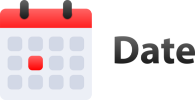 Address, date, time icons. Event elements. Location place, date reminder png