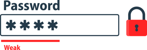Password weak, medium and strong. User data protection. Safety requirement. Password complexity level png