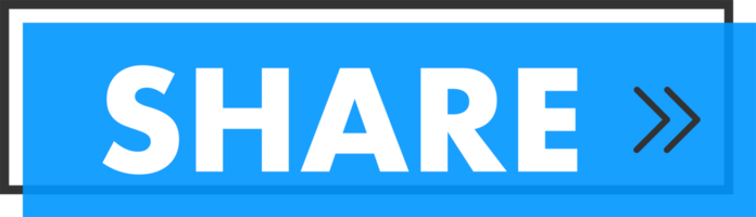 Set of Share button. Hand pointer clicking. Share web buttons png