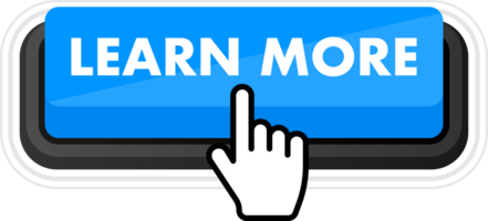 Set of Learn more button. Hand pointer clicking. Learn more web buttons png