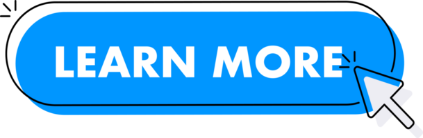 Set of Learn more button. Hand pointer clicking. Learn more web buttons png