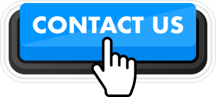 Set of Contact us button. Hand pointer clicking. Contact us web buttons png