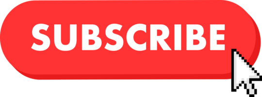 Set of Subscribe button. Hand pointer clicking. Subscribe web buttons png