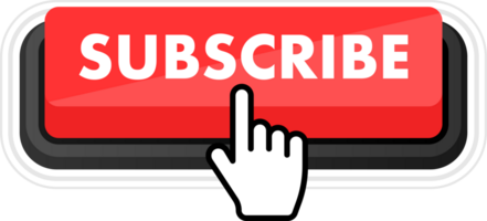 Set of Subscribe button. Hand pointer clicking. Subscribe web buttons png