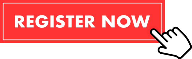 Set of Register now button. Hand pointer clicking. Register now web buttons png