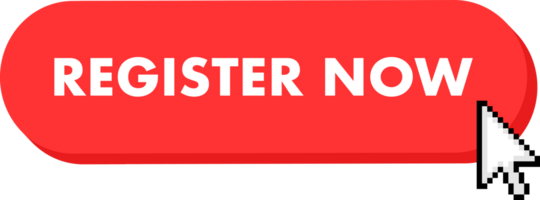 Set of Register now button. Hand pointer clicking. Register now web buttons png