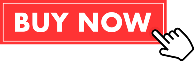 Set of buy now button. Hand pointer clicking. Buy now web buttons png