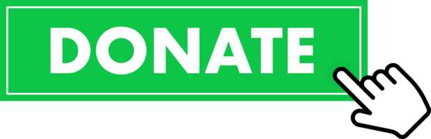 Set of Donate button. Hand pointer clicking. Donate web buttons png