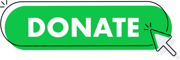 Set of Donate button. Hand pointer clicking. Donate web buttons png