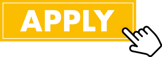 Set of Apply button. Hand pointer clicking. Apply web buttons png