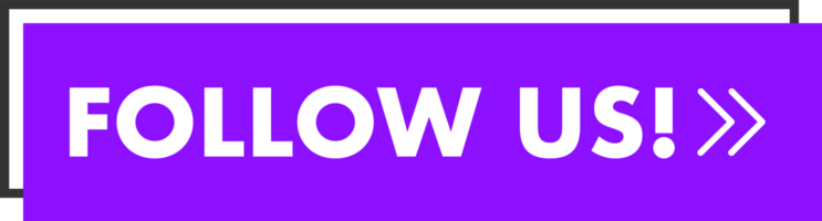 Set of Follow us button. Hand pointer clicking. Follow us web buttons png