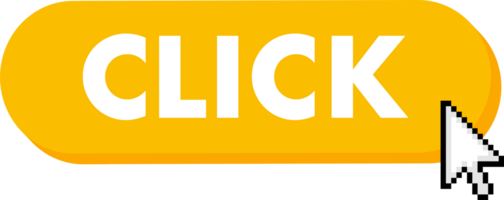 Set of Click button. Hand pointer clicking. Click web buttons png