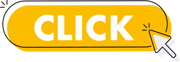 Set of Click button. Hand pointer clicking. Click web buttons png