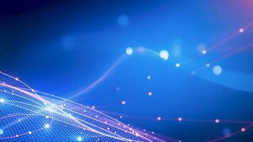 Bright Futuristic Background with Glowing Lights and Dynamic Waves video