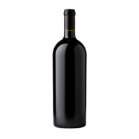 black wine bottle isolated on transparent background png