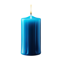 blue candle isolated on transparent background png