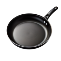 black frying pan isolated on transparent background png