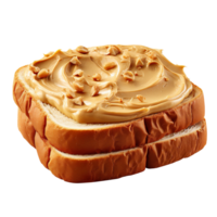 Bread with peanut butter isolated on transparent background png