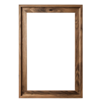 Brown wooden vertical frame isolated on transparent background png