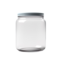 Empty blank white jar isolated on transparent background png