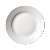 Empty ceramic plate isolated on transparent background png