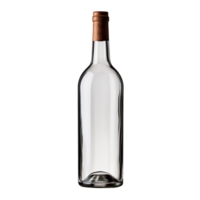 empty wine bottle isolated on transparent background png