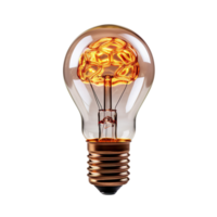 Lightbulb With Brain isolated on transparent background png