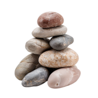 Pile of rock stones isolated on transparent background png