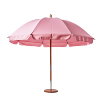 Pink beach umbrella isolated on transparent background png