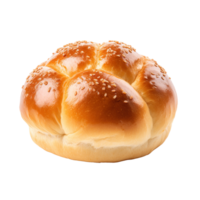 Plain kaiser bun isolated on transparent background png