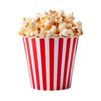 Popcorn on Carton Box isolated on transparent background png