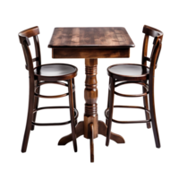Pub table set isolated on transparent background png