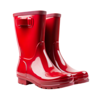 Red Rain Boot isolated on transparent background png