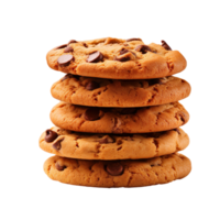 Stack of cookies isolated on transparent background png