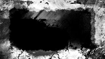Black rectangle with grunge texture on a white background. Suitable for minimalist design projects in need of a textured element. video
