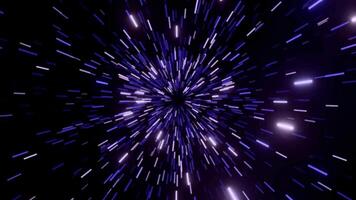 Purple and white lines radiating on a black background. Suitable for abstract backgrounds, tech designs, or futuristic concepts. Vibrant and dynamic visual. video