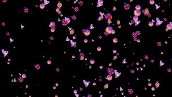 Halloween Candy and Witch Hats Pattern Background Particle Overlay video