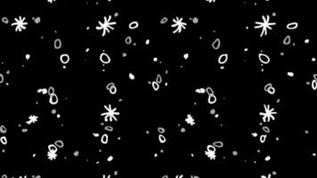 Black Background with White and Gray Abstract Shapes Animation 4K Overlay Effect video